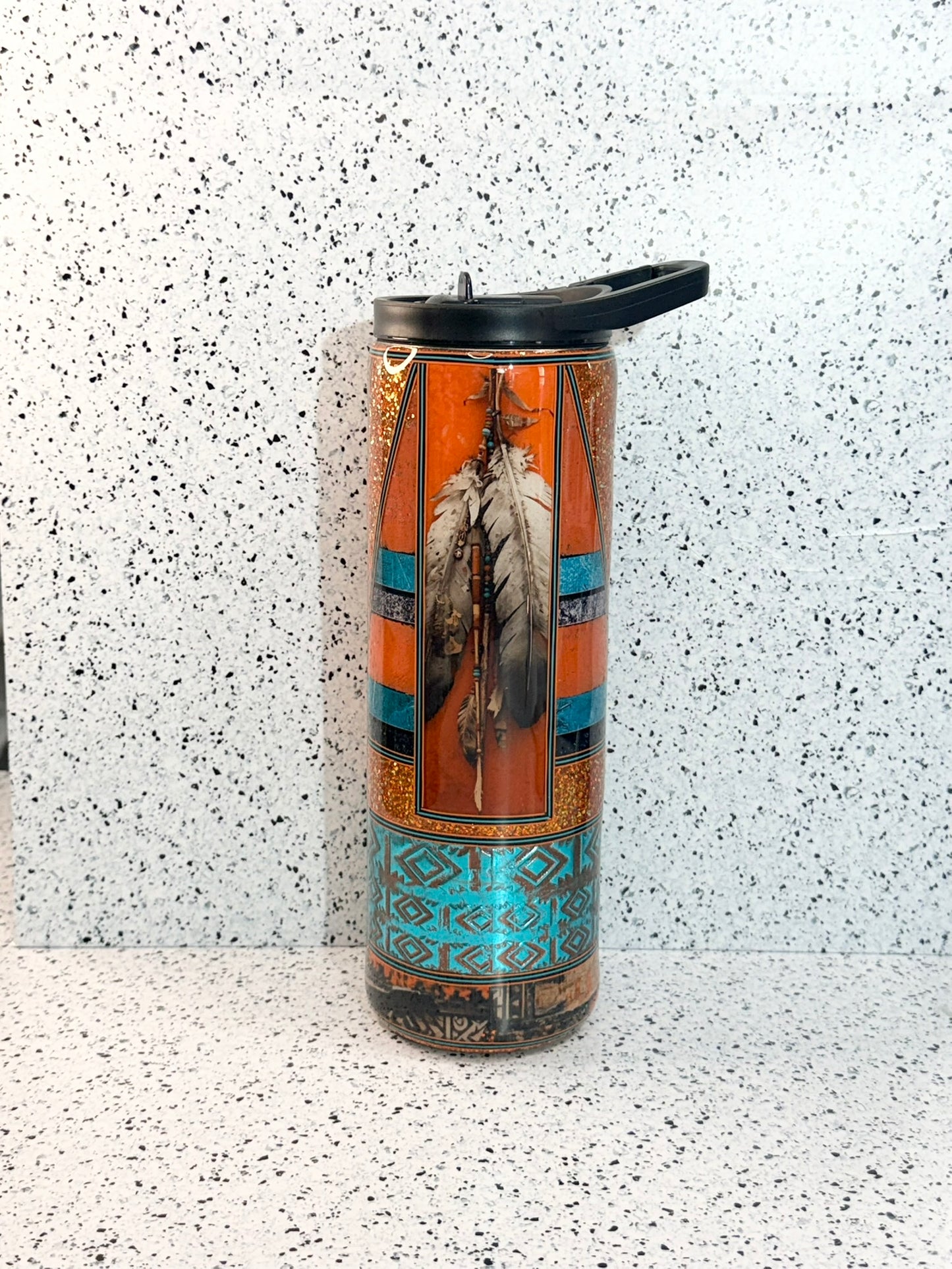 Orange and Teal Native
