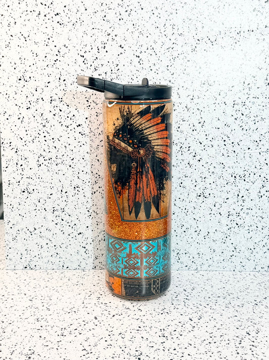 Orange and Teal Native